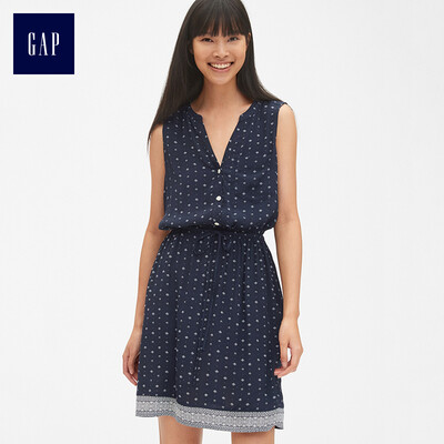 GAP flagship store womens waist with sleeveless shirt collar dress 418540 navy blue print
GAP flagship store womens waist with sleeveless shirt collar dress 418540 navy blue print