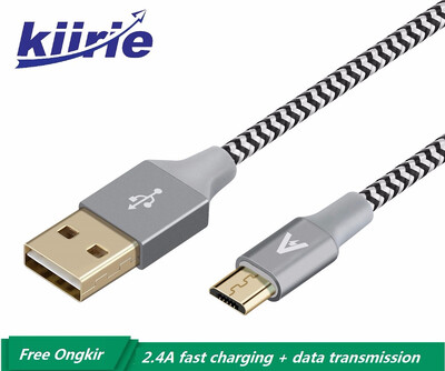Kiirie Micro USB Cable1Pack High Speed USB 20 Nylon Braided Charging Cord with Reversible Connector
Kiirie Micro USB Cable1Pack High Speed USB 20 Nylon Braided Charging Cord with Reversible Connector