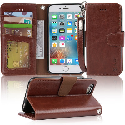 Arae Case for iPhone 6s iPhone 6 Premium PU Leather Wallet case Wrist Strap Flip Folio with ID&Credit Card Pockets
Arae Case for iPhone 6s iPhone 6 Premium PU Leather Wallet case Wrist Strap Flip Folio with ID&Credit Card Pockets