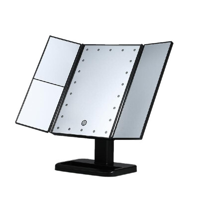 USBBattery Operated Tri-Folded LED Vanity Table Makeup Mirror with 21 LED Lights Touch Dimmable 2X 3X Magnification 180° Swivel
USBBattery Operated Tri-Folded LED Vanity Table Makeup Mirror with 21 LED Lights Touch Dimmable 2X 3X Magnification 180° Swivel