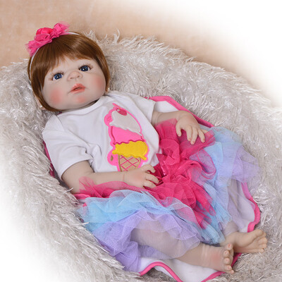 New Arrival Realistic Full Silicone Vinyl Dolls Reborn Baby Menina Bonecas 23 inch Baby Doll Wear Red snowflake Dress Playmate
New Arrival Realistic Full Silicone Vinyl Dolls Reborn Baby Menina Bonecas 23 inch Baby Doll Wear Red snowflake Dress Playmate