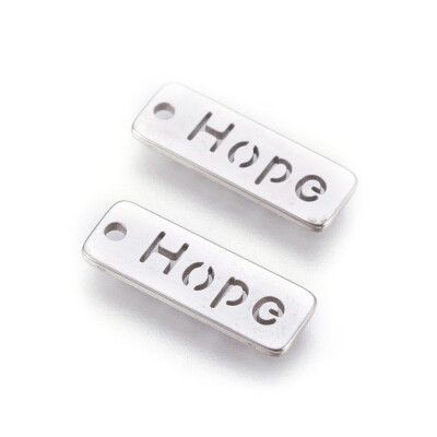 304 Stainless Steel Pendants Rectangle with Word Hope Stainless Steel Color 17x6x18mm Hole 14mm
304 Stainless Steel Pendants Rectangle with Word Hope Stainless Steel Color 17x6x18mm Hole 14mm