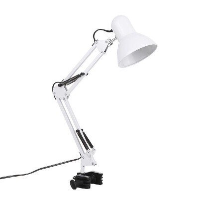 AC85-265V 60W Foldable Desk Lamp Clamp Clip Light 360° Rotatable Adjustable Illumination Angle E26E27 Bulb Base Socket Holder Whi
AC85-265V 60W Foldable Desk Lamp Clamp Clip Light 360° Rotatable Adjustable Illumination Angle E26E27 Bulb Base Socket Holder Whi