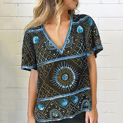 Starmoon Fashion Plus Size Women Short Sleeve V-neck Vintage Print T-Shirts Tops Blouses
Starmoon Fashion Plus Size Women Short Sleeve V-neck Vintage Print T-Shirts Tops Blouses