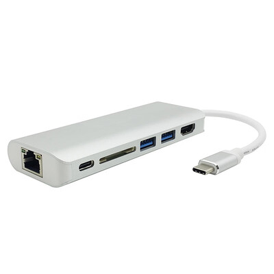 USB 31 Type C to HDMI Gigabit Ethernet RJ45 SD Memory Card USB30 USB-C Charger Adapter Concerter for Macbook Chromebook Pixel
USB 31 Type C to HDMI Gigabit Ethernet RJ45 SD Memory Card USB30 USB-C Charger Adapter Concerter for Macbook Chromebook Pixel