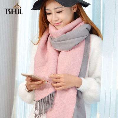 Tsful scarf female winter long section warm air conditioning shawl winter thick dual-use wild stripes Korean fashion collar WO0075B pink
Tsful scarf female winter long section warm air conditioning shawl winter thick dual-use wild stripes Korean fashion collar WO0075B pink