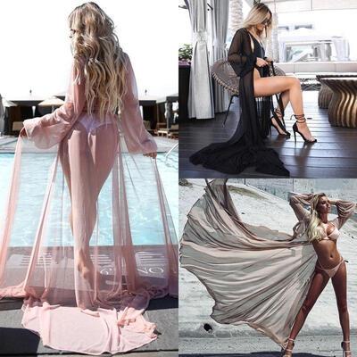Fashion Women See Through Bikini Cover Up Swimwear Bathing Beach Dress Cardigan Shirt 
Fashion Women See Through Bikini Cover Up Swimwear Bathing Beach Dress Cardigan Shirt
