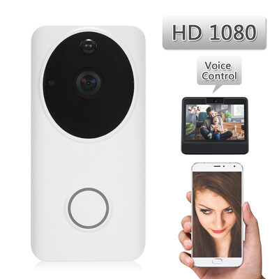 WiFi Smart Wireless Security DoorBell Smart HD 1080P Visual Intercom Recording Video Door Phone Compatible with Amazon Echo Show f
WiFi Smart Wireless Security DoorBell Smart HD 1080P Visual Intercom Recording Video Door Phone Compatible with Amazon Echo Show f