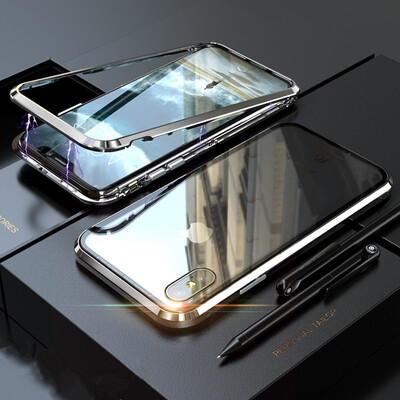 For iPhone Max Shockproof Phone Case BOBYT Magnetic Adsorption Metal Bumper Tempered Glass Back Cover Case For iPhone XR
For iPhone Max Shockproof Phone Case BOBYT Magnetic Adsorption Metal Bumper Tempered Glass Back Cover Case For iPhone XR