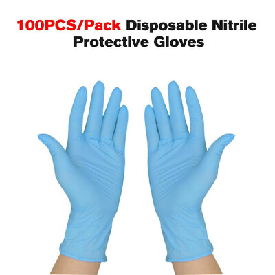 100PCSPack Disposable Nitrile Protective Gloves 9in Medical Grade Powder Free Food Safe Oil&Acis Proof Puncture-resistance Gl 
100PCSPack Disposable Nitrile Protective Gloves 9in Medical Grade Powder Free Food Safe Oil&Acis Proof Puncture-resistance Gl
