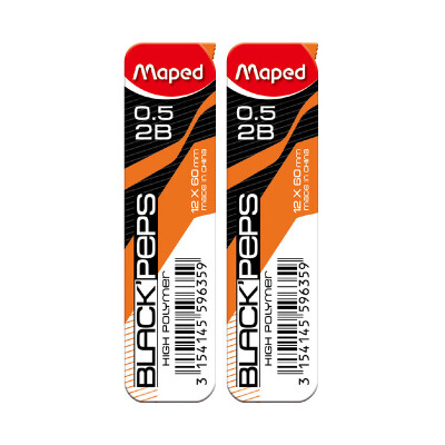 Mapede Maped 05mm automatic pencil lead movable refill not easy to break anti-breaking refill 559635CH
Mapede Maped 05mm automatic pencil lead movable refill not easy to break anti-breaking refill 559635CH