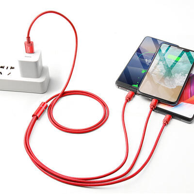 Baseus Multifunctional Data Cable Charging Cable One Drag Three Micro USB Type-C Lighting Charging Cable Phone Cables-12m
Baseus Multifunctional Data Cable Charging Cable One Drag Three Micro USB Type-C Lighting Charging Cable Phone Cables-12m