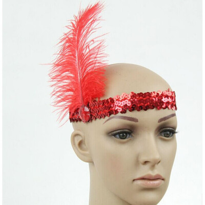 New Hot Feather Headband 1920s Flapper Sequin Headpiece Costume Head Band Party Favor Headwear
New Hot Feather Headband 1920s Flapper Sequin Headpiece Costume Head Band Party Favor Headwear