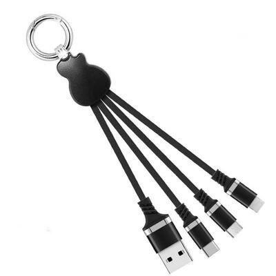 Innovative Guitar Style 02m Short 3-in-1 USB To Micro USB Lightning Type-C 24A Charging Cable With Keychain Design
Innovative Guitar Style 02m Short 3-in-1 USB To Micro USB Lightning Type-C 24A Charging Cable With Keychain Design