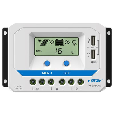 ViewStar-AU Series 10-60A PWM Solar Charge Controller for 12V24V36V48V Solar Panel System LCD Display Negative Grounded Solar
ViewStar-AU Series 10-60A PWM Solar Charge Controller for 12V24V36V48V Solar Panel System LCD Display Negative Grounded Solar
