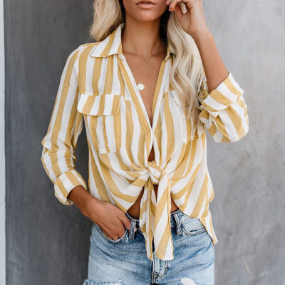 Starmoon Womens Casual Striped Roll Up Long Sleeve Tie Knot Front Button Down Shirt Tops
Starmoon Womens Casual Striped Roll Up Long Sleeve Tie Knot Front Button Down Shirt Tops