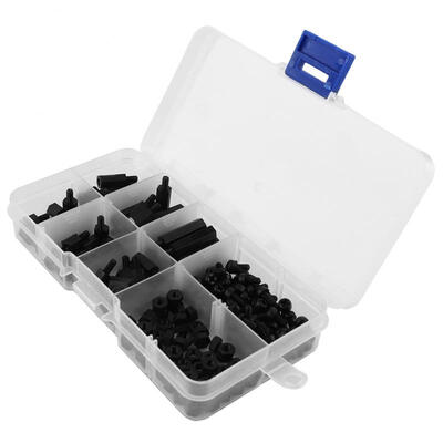 Greensen 180PCS M3 Nylon Black Hex Male Female Standoff Spacers Screws Nuts Assorted Kit
Greensen 180PCS M3 Nylon Black Hex Male Female Standoff Spacers Screws Nuts Assorted Kit