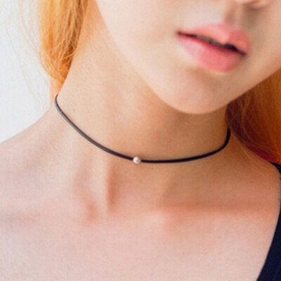 Thin Black Cord Rope Women Leather Necklace for girl Chocker Copper Round decoration Choker Necklace lady gifts
Thin Black Cord Rope Women Leather Necklace for girl Chocker Copper Round decoration Choker Necklace lady gifts