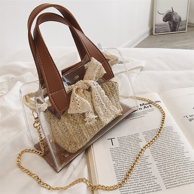 Summer portable small bag chic chain jelly transparent bag2019 new tote bag one-shoulder bag one-shoulder bag
Summer portable small bag chic chain jelly transparent bag2019 new tote bag one-shoulder bag one-shoulder bag