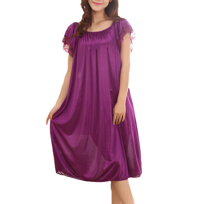 Toponeto Women Summer Home Lace Ice Silk Short Sleeve Loose Plus Oversize Nightgown Dress
Toponeto Women Summer Home Lace Ice Silk Short Sleeve Loose Plus Oversize Nightgown Dress