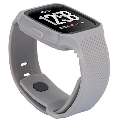 SDQB-007 Watch Band Silicone Replacement Watch Strap with Shock Proof Protective Case for Fitbit Versa Smart Watch
SDQB-007 Watch Band Silicone Replacement Watch Strap with Shock Proof Protective Case for Fitbit Versa Smart Watch