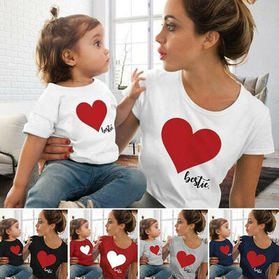 Family Mother And Daughter Matching Clothes Heart Printed T-Shirt Tops Blouse
Family Mother And Daughter Matching Clothes Heart Printed T-Shirt Tops Blouse