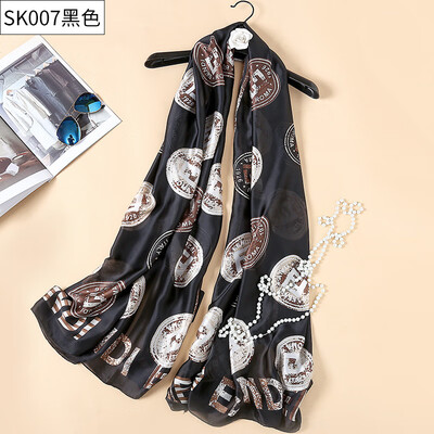 Scarf badge new silk satin long scarf simulation silk shawl beach towel summer sunscreen shawl female scarf SK007
Scarf badge new silk satin long scarf simulation silk shawl beach towel summer sunscreen shawl female scarf SK007