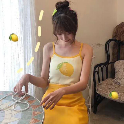Womens Sweet Fashion Color Block Fruit Print Sleeveless Pullover Knitted Top Camisole
Womens Sweet Fashion Color Block Fruit Print Sleeveless Pullover Knitted Top Camisole