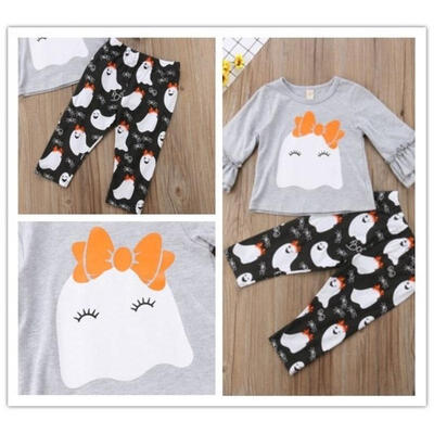 Cute Halloween Baby Girl Long Sleeve Round Neck Cute Ghost Pattern Top Pants 2 Piece Set
Cute Halloween Baby Girl Long Sleeve Round Neck Cute Ghost Pattern Top Pants 2 Piece Set