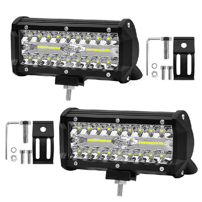 2Pcs 7inch 120W LED Light Bar Spot Flood Combo Beam Work Light Driving Fog Lamp Road Lighting for Car Jeep Truck SUV ATV Boat Mari
2Pcs 7inch 120W LED Light Bar Spot Flood Combo Beam Work Light Driving Fog Lamp Road Lighting for Car Jeep Truck SUV ATV Boat Mari