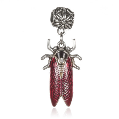 Alloy Enamel European Dangle Pendants with Alloy Scarf Bail Bead Hanger Links Cicada Antique Silver Red 46mm Hole 5mm
Alloy Enamel European Dangle Pendants with Alloy Scarf Bail Bead Hanger Links Cicada Antique Silver Red 46mm Hole 5mm