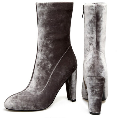 IDIFU Womens Chic Splicing Chunky High Heel Pointed Toe Side Zipper Velvet Mid Calf Boots
IDIFU Womens Chic Splicing Chunky High Heel Pointed Toe Side Zipper Velvet Mid Calf Boots
