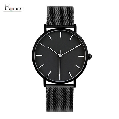 Enmex simple Design for Translation of Holiday gifts three-dimensional simple couple wrists with thin steel neutral watches
Enmex simple Design for Translation of Holiday gifts three-dimensional simple couple wrists with thin steel neutral watches