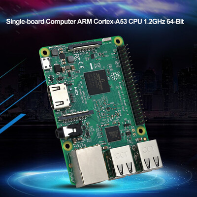 Raspberry Pi 3 Model B Single-board Computer ARM Cortex-A53 CPU 12GHz 64-Bit Quad-Core 1GB RAM with Wireless LAN BT 10 Times B G
Raspberry Pi 3 Model B Single-board Computer ARM Cortex-A53 CPU 12GHz 64-Bit Quad-Core 1GB RAM with Wireless LAN BT 10 Times B G