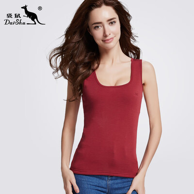 Kangaroo ladies warm vest de velvet round neck warm vest thermal underwear jacket brick red
Kangaroo ladies warm vest de velvet round neck warm vest thermal underwear jacket brick red