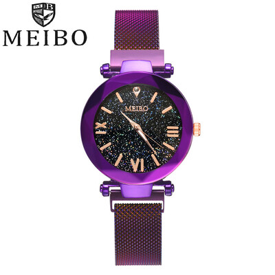 Gobestart MEIBO Quartz Stainless Steel Band Magnet Buckle Starry Sky Analog Wrist Watch
Gobestart MEIBO Quartz Stainless Steel Band Magnet Buckle Starry Sky Analog Wrist Watch