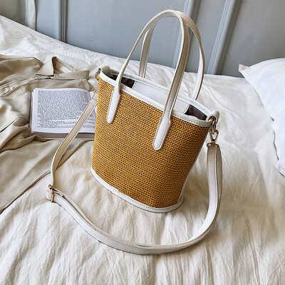 Summer new woven small bag female 2019 new Korean version of the wild single shoulder slung fashion large capacity bucket bag
Summer new woven small bag female 2019 new Korean version of the wild single shoulder slung fashion large capacity bucket bag