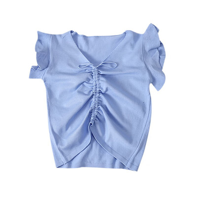 Women Summer Sexy V Neck Drawstring Bow Sleeveless Slim Solid Color Camisole Knit Vest 
Women Summer Sexy V Neck Drawstring Bow Sleeveless Slim Solid Color Camisole Knit Vest