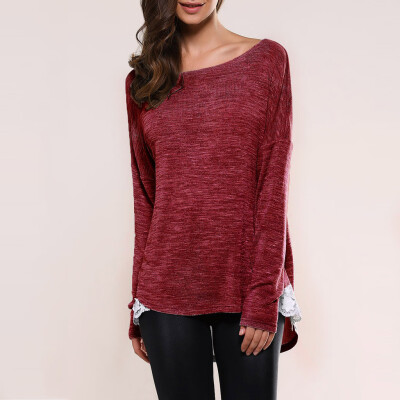 Nomeni Fashion Women Lace Stitching Asymmetry Long Sleeve T-shirt Blouse Tops
Nomeni Fashion Women Lace Stitching Asymmetry Long Sleeve T-shirt Blouse Tops