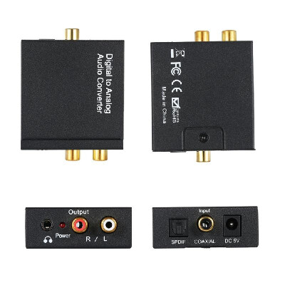 Digital to Analog Audio Converter - Toslink&SPDIFCoaxial Inputs to Analog RCA LR&AUX 35mm Jack Support Headphone Output
Digital to Analog Audio Converter - Toslink&SPDIFCoaxial Inputs to Analog RCA LR&AUX 35mm Jack Support Headphone Output