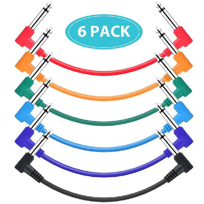ammoon Guitar Effect Pedal Cables Instrument Patch Cord 15cm 14 Inch Right Angle TS Plug PVC Jacket 6pcspack
ammoon Guitar Effect Pedal Cables Instrument Patch Cord 15cm 14 Inch Right Angle TS Plug PVC Jacket 6pcspack