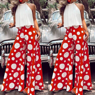 Starmoon Fashion Womens Summer Sexy Wave Point Casual Sleeveless Broad-Legged Jumpsuit
Starmoon Fashion Womens Summer Sexy Wave Point Casual Sleeveless Broad-Legged Jumpsuit