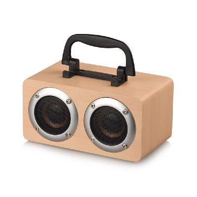 Portable Bluetooth 42 Speaker Wooden Player Stereo Surround Player Double Horn Built-in 1200mAh Battery with TF Card AUX Audio So
Portable Bluetooth 42 Speaker Wooden Player Stereo Surround Player Double Horn Built-in 1200mAh Battery with TF Card AUX Audio So