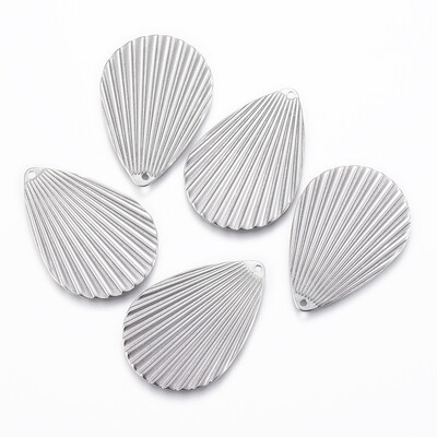 304 Stainless Steel Pendants Drop with Lines Stainless Steel Color 30x21x1mm Hole 12mm
304 Stainless Steel Pendants Drop with Lines Stainless Steel Color 30x21x1mm Hole 12mm
