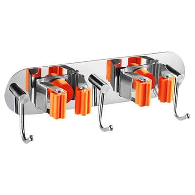 Mop Holder With Hook Broom Holder Self-Adhesive Wall Mounted Broom Hanger Organizer Stainless Steel Brushed Storage Rack Kitchen B
Mop Holder With Hook Broom Holder Self-Adhesive Wall Mounted Broom Hanger Organizer Stainless Steel Brushed Storage Rack Kitchen B