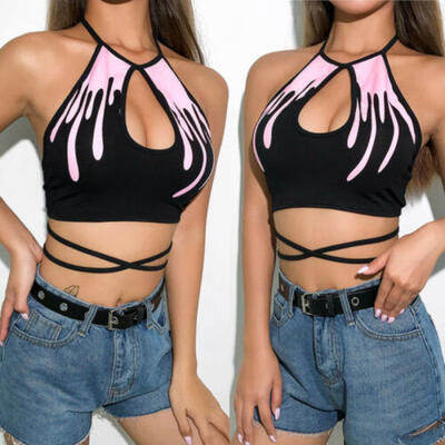 Women Girl Printed Hollow Sleeveless Tank Bustier Vest Crop Top Blouse T-Shirt
Women Girl Printed Hollow Sleeveless Tank Bustier Vest Crop Top Blouse T-Shirt