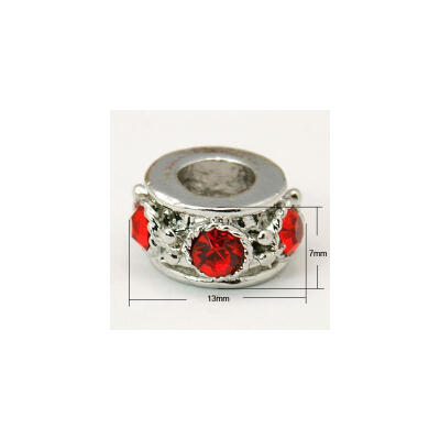 Alloy Rhinestone European Beads Grade A Column Platinum Light Siam 13x7mm Hole 5mm
Alloy Rhinestone European Beads Grade A Column Platinum Light Siam 13x7mm Hole 5mm