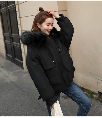 2018 new cotton-padded jacket Korean winter womens anti-season short style thick cotton-padded jacket loose large fur collar
2018 new cotton-padded jacket Korean winter womens anti-season short style thick cotton-padded jacket loose large fur collar