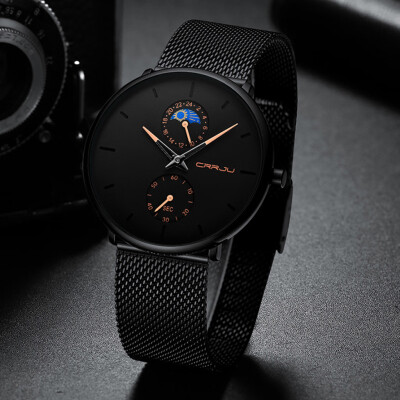 〖Follure〗Mens Simple Casual Quartz Watch Waterproof Black Stainless Steel Mesh Strap
〖Follure〗Mens Simple Casual Quartz Watch Waterproof Black Stainless Steel Mesh Strap
