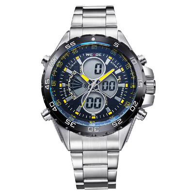WEIDE WH1103 Dual Display Two Movement Quartz Digital Men Watch 3ATM Waterproof LCD Backlight Auto Date Day Week Alarm Stopwatch W
WEIDE WH1103 Dual Display Two Movement Quartz Digital Men Watch 3ATM Waterproof LCD Backlight Auto Date Day Week Alarm Stopwatch W